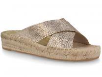 Женские шлепанцы Las Espadrillas Beige FE0872-1418 Made in Spain