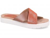 Женские шлёпанцы Las Espadrillas La Ferme Shiny Pink 20438-4534